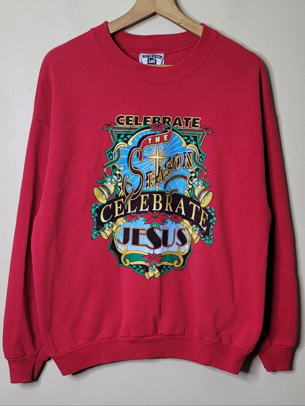 Vintage Lee Christmas Sweatshirt Large - Picture 2 of 8